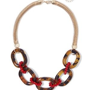 New York & Company Faux-Tortoise Link Necklace